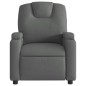 vidaXL Sillón de masaje reclinable de tela gris oscuro