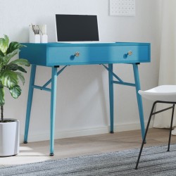 vidaXL Escritorio para ordenador con cajón verde antiguo 90x50x76,5 cm