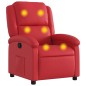 vidaXL Sillón de masaje reclinable cuero sintético rojo vidaXL Sillón de masaje reclinable cuero sintético rojo