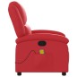vidaXL Sillón de masaje reclinable cuero sintético rojo vidaXL Sillón de masaje reclinable cuero sintético rojo