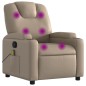 vidaXL Sillón de masaje reclinable cuero sintético color capuchino vidaXL Sillón de masaje reclinable cuero sintético color capuchino