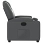 vidaXL Sillón reclinable de cuero sintético gris vidaXL Sillón reclinable de cuero sintético gris