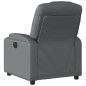 vidaXL Sillón reclinable de cuero sintético gris vidaXL Sillón reclinable de cuero sintético gris