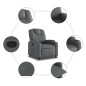 vidaXL Sillón reclinable de cuero sintético gris vidaXL Sillón reclinable de cuero sintético gris