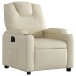 vidaXL Sillón reclinable de cuero sintético crema vidaXL Sillón reclinable de cuero sintético crema