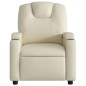 vidaXL Sillón reclinable de cuero sintético crema vidaXL Sillón reclinable de cuero sintético crema