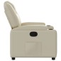 vidaXL Sillón reclinable de cuero sintético crema vidaXL Sillón reclinable de cuero sintético crema