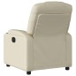 vidaXL Sillón reclinable de cuero sintético crema vidaXL Sillón reclinable de cuero sintético crema