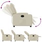 vidaXL Sillón reclinable de cuero sintético crema vidaXL Sillón reclinable de cuero sintético crema