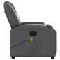 vidaXL Sillón de masaje reclinable cuero sintético gris vidaXL Sillón de masaje reclinable cuero sintético gris