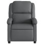 vidaXL Sillón de masaje reclinable cuero sintético gris