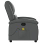 vidaXL Sillón de masaje reclinable cuero sintético gris