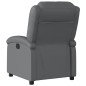 vidaXL Sillón de masaje reclinable cuero sintético gris