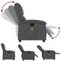 vidaXL Sillón de masaje reclinable cuero sintético gris