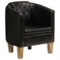 vidaXL Sillón butaca de cuero auténtico negro vidaXL Sillón butaca de cuero auténtico negro