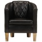 vidaXL Sillón butaca de cuero auténtico negro vidaXL Sillón butaca de cuero auténtico negro