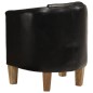 vidaXL Sillón butaca de cuero auténtico negro vidaXL Sillón butaca de cuero auténtico negro