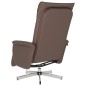 vidaXL Sillón reclinable masaje con reposapiés cuero sintético marrón vidaXL Sillón reclinable masaje con reposapiés cuero sintético marrón
