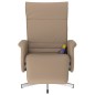 vidaXL Sillón reclinable masaje reposapiés cuero sintético capuchino vidaXL Sillón reclinable masaje reposapiés cuero sintético capuchino