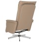 vidaXL Sillón reclinable masaje reposapiés cuero sintético capuchino vidaXL Sillón reclinable masaje reposapiés cuero sintético capuchino
