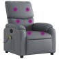 vidaXL Sillón de masaje reclinable cuero sintético gris vidaXL Sillón de masaje reclinable cuero sintético gris