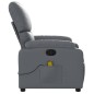 vidaXL Sillón de masaje reclinable cuero sintético gris vidaXL Sillón de masaje reclinable cuero sintético gris