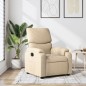 vidaXL Sillón reclinable de tela crema vidaXL Sillón reclinable de tela crema