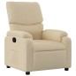 vidaXL Sillón reclinable de tela crema vidaXL Sillón reclinable de tela crema
