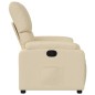 vidaXL Sillón reclinable de tela crema vidaXL Sillón reclinable de tela crema