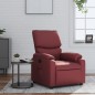 vidaXL Sillón reclinable de cuero sintético rojo tinto vidaXL Sillón reclinable de cuero sintético rojo tinto