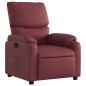 vidaXL Sillón reclinable de cuero sintético rojo tinto vidaXL Sillón reclinable de cuero sintético rojo tinto