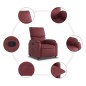 vidaXL Sillón reclinable de cuero sintético rojo tinto vidaXL Sillón reclinable de cuero sintético rojo tinto