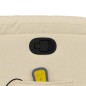 vidaXL Sillón de masaje reclinable de tela crema