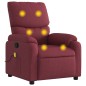 vidaXL Sillón de masaje reclinable de tela color vino tinto vidaXL Sillón de masaje reclinable de tela color vino tinto