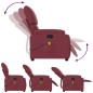 vidaXL Sillón de masaje reclinable de tela color vino tinto vidaXL Sillón de masaje reclinable de tela color vino tinto
