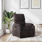 vidaXL Sillón de masaje reclinable de tela marrón oscuro vidaXL Sillón de masaje reclinable de tela marrón oscuro