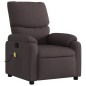 vidaXL Sillón de masaje reclinable de tela marrón oscuro vidaXL Sillón de masaje reclinable de tela marrón oscuro