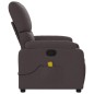 vidaXL Sillón de masaje reclinable de tela marrón oscuro vidaXL Sillón de masaje reclinable de tela marrón oscuro