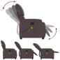 vidaXL Sillón de masaje reclinable de tela marrón oscuro vidaXL Sillón de masaje reclinable de tela marrón oscuro