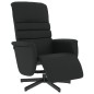 vidaXL Sillón reclinable con reposapiés cuero sintético negro vidaXL Sillón reclinable con reposapiés cuero sintético negro