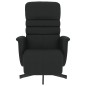 vidaXL Sillón reclinable con reposapiés cuero sintético negro vidaXL Sillón reclinable con reposapiés cuero sintético negro