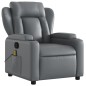 vidaXL Sillón de masaje reclinable cuero sintético gris vidaXL Sillón de masaje reclinable cuero sintético gris