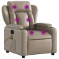 vidaXL Sillón de masaje reclinable cuero sintético color capuchino vidaXL Sillón de masaje reclinable cuero sintético color capuchino