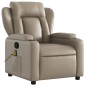 vidaXL Sillón de masaje reclinable cuero sintético color capuchino vidaXL Sillón de masaje reclinable cuero sintético color capuchino
