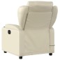 vidaXL Sillón reclinable de masaje cuero sintético crema vidaXL Sillón reclinable de masaje cuero sintético crema