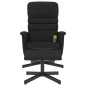 vidaXL Sillón reclinable masaje con reposapiés cuero sintético negro vidaXL Sillón reclinable masaje con reposapiés cuero sintético negro