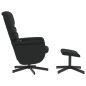 vidaXL Sillón reclinable masaje con reposapiés cuero sintético negro vidaXL Sillón reclinable masaje con reposapiés cuero sintético negro