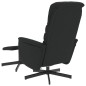 vidaXL Sillón reclinable masaje con reposapiés cuero sintético negro vidaXL Sillón reclinable masaje con reposapiés cuero sintético negro