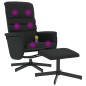 vidaXL Sillón reclinable masaje con reposapiés cuero sintético negro vidaXL Sillón reclinable masaje con reposapiés cuero sintético negro