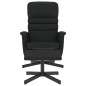 vidaXL Sillón reclinable con reposapiés cuero sintético negro vidaXL Sillón reclinable con reposapiés cuero sintético negro